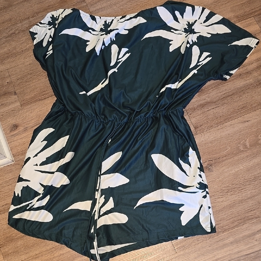 Floral Print Dress in Black and White